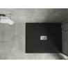 Mexen Hugo rectangular SMC shower tray 140 x 100 cm, black, inox cover - 42701014-X