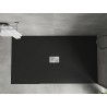 Mexen Hugo rectangular SMC shower tray 200 x 100 cm, black, inox cover - 42701020-X