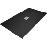 Mexen Hugo rectangular SMC shower tray 200 x 100 cm, black, inox cover - 42701020-X