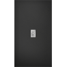 Mexen Hugo rectangular SMC shower tray 180 x 100 cm, black, inox cover - 42701018-X