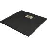 Mexen Hugo square SMC shower tray 70 x 70 cm, black, gold cover - 42707070-G