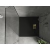 Mexen Hugo square SMC shower tray 70 x 70 cm, black, gold cover - 42707070-G