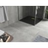 Mexen Hugo square shower tray SMC 90 x 90 cm, black, gold cover - 42709090-G