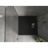 Mexen Hugo shower tray square SMC 90 x 90 cm, black, gold cover - 42709090-G