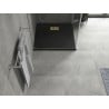 Mexen Hugo shower tray square SMC 90 x 90 cm, black, gold cover - 42709090-G