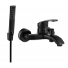 Mexen Fabia R72 bath mixer with shower set, black - 74653R72-70