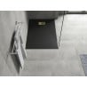 Mexen Hugo rectangular shower tray SMC 120 x 70 cm, black, gold cover - 42707012-G