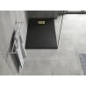 Mexen Hugo rectangular shower tray SMC 120 x 70 cm, black, gold cover - 42707012-G