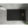 Mexen Hugo rectangular SMC shower tray 160 x 70 cm, black, gold cover - 42707016-G