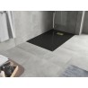 Mexen Hugo rectangular SMC shower tray 100 x 80 cm, black, golden cover - 42708010-G