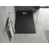 Mexen Hugo Rectangular SMC shower tray 140 x 80 cm, black, golden cover - 42708014-G