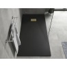 Mexen Hugo rectangular SMC shower tray 170 x 80 cm, black, gold cover - 42708017-G