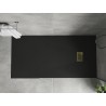 Mexen Hugo rectangular SMC shower tray 170 x 80 cm, black, gold cover - 42708017-G