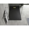 Mexen Hugo rectangular SMC shower tray 150 x 90 cm, black, gold cover - 42709015-G