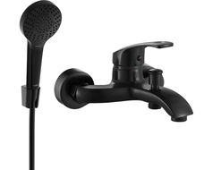 Mexen Fabia R05 bathtub mixer tap with shower head, Black - 74653R05-70