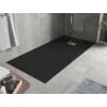 Mexen Hugo rectangular shower tray SMC 180 x 90 cm, black, gold cover - 42709018-G