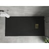 Mexen Hugo rectangular SMC shower tray 180 x 90 cm, black, gold cover - 42709018-G