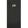 Mexen Hugo rectangular shower tray SMC 180 x 90 cm, black, gold cover - 42709018-G