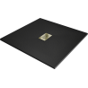 Mexen Hugo square shower tray SMC 100 x 100 cm, black, gold cover - 42701010-G