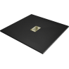 Mexen Hugo square SMC shower tray 100 x 100 cm, black, gold cover - 42701010-G