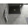 Mexen Hugo square shower tray SMC 100 x 100 cm, black, golden cover - 42701010-G