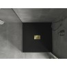 Mexen Hugo square shower tray SMC 100 x 100 cm, black, golden cover - 42701010-G