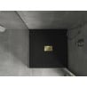 Mexen Hugo square SMC shower tray 100 x 100 cm, black, gold cover - 42701010-G