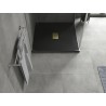 Mexen Hugo square shower tray SMC 100 x 100 cm, black, golden cover - 42701010-G