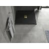 Mexen Hugo square SMC shower tray 100 x 100 cm, black, gold cover - 42701010-G