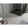 Mexen Hugo square shower tray SMC 100 x 100 cm, black, golden cover - 42701010-G