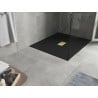 Mexen Hugo SMC Rectangular Shower Tray 120 x 100 cm, Black, Gold Cover - 42701012-G