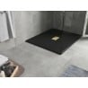 Mexen Hugo SMC Rectangular Shower Tray 120 x 100 cm, Black, Gold Cover - 42701012-G