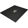 Mexen Hugo rectangular SMC shower tray 120 x 100 cm, black, gold cover - 42701012-G