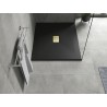 Mexen Hugo rectangular shower tray SMC 140 x 100 cm, black, golden cover - 42701014-G