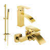 Mexen Libra DQ77 bathtub set, Gold - 745103DQ77-50