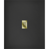 Mexen Hugo rectangular SMC shower tray 140 x 100 cm, black, gold cover - 42701014-G