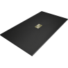 Mexen Hugo SMC Rectangular Shower Tray 150 x 100 cm, Black, Gold Cover - 42701015-G