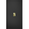 Mexen Hugo rectangular shower tray SMC 150 x 100 cm, black, with gold cover - 42701015-G