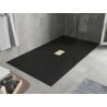 Mexen Hugo SMC Rectangular Shower Tray 150 x 100 cm, Black, Gold Cover - 42701015-G