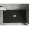Mexen Hugo SMC Rectangular Shower Tray 150 x 100 cm, Black, Gold Cover - 42701015-G