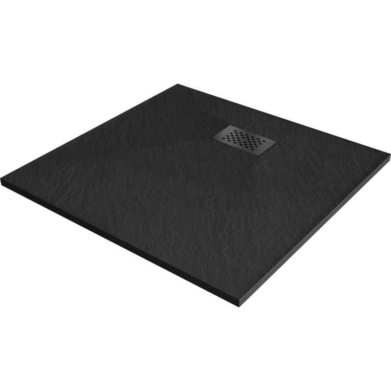 Mexen Hugo Square Shower Tray SMC 70 x 70 cm, Black, Black Cover - 42707070-B