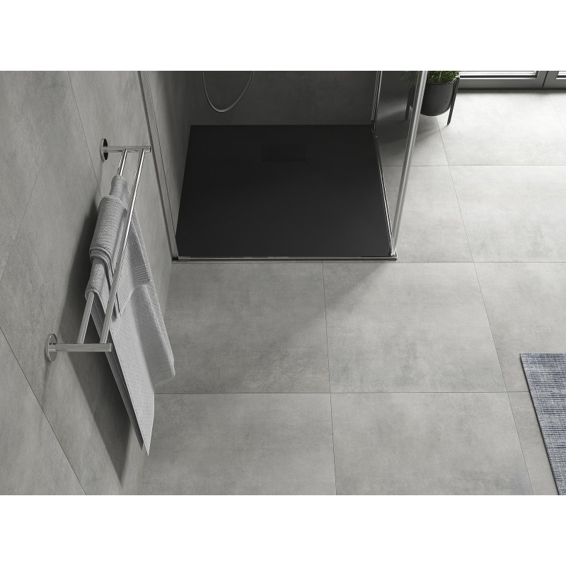 Mexen Hugo square shower tray SMC 80 x 80 cm, black, black cover - 42708080-B