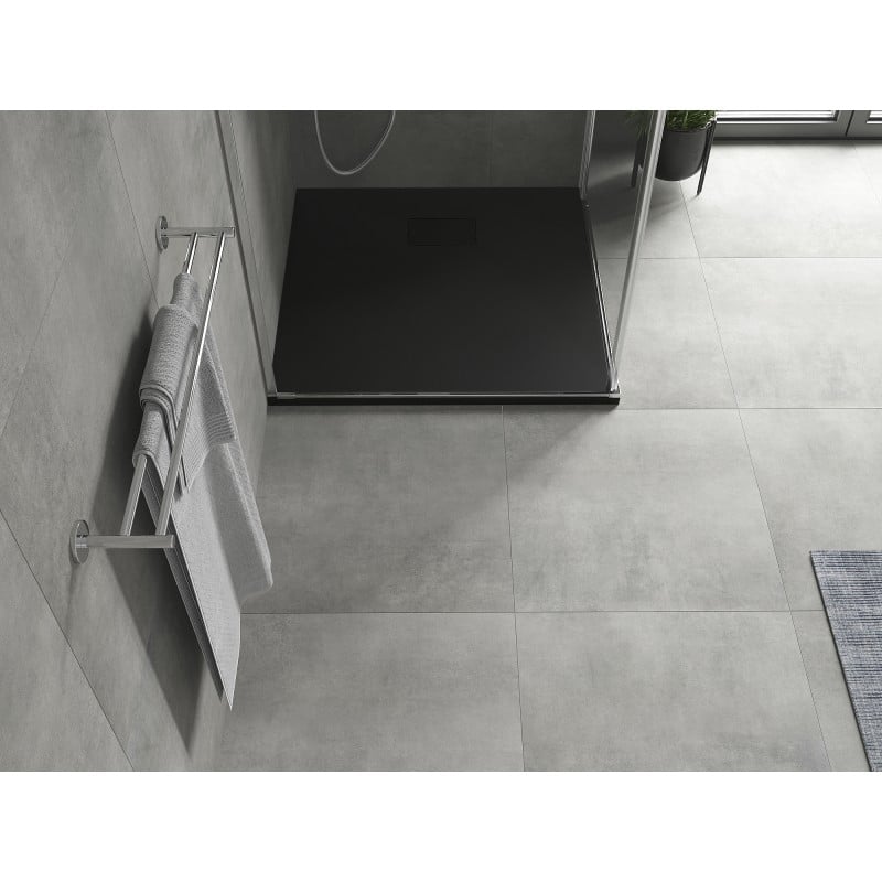 Mexen Hugo SMC Square Shower Tray 80 x 80 cm, Black, Black Cover - 42708080-B