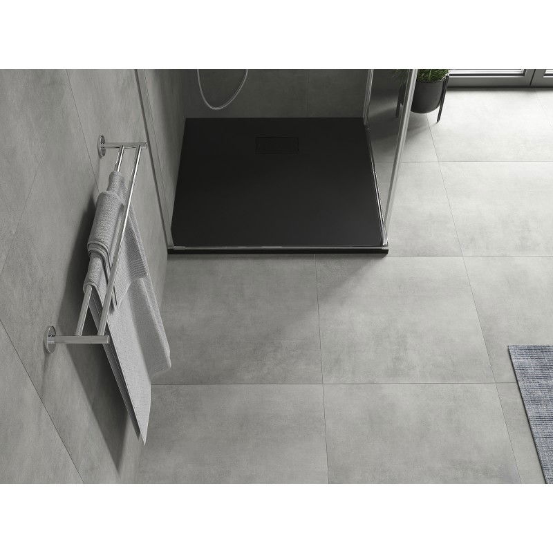 Mexen Hugo square shower tray SMC 90 x 90 cm, black, black cover - 42709090-B