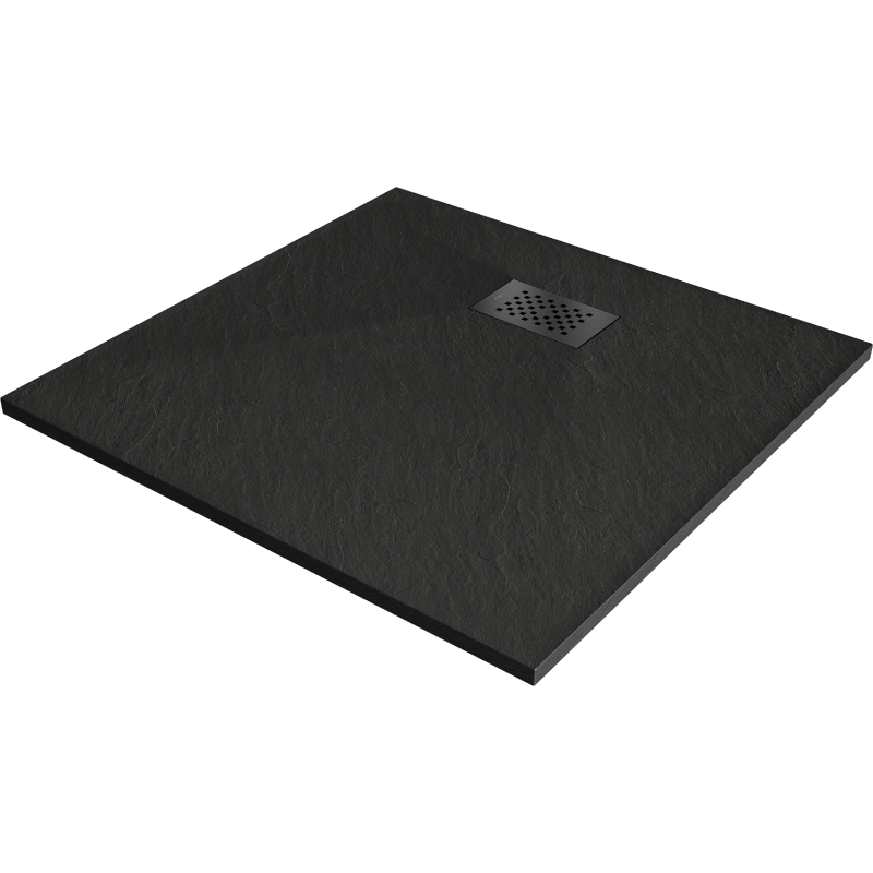 Mexen Hugo square shower tray SMC 90 x 90 cm, black, black cover - 42709090-B