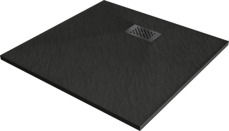 Mexen Hugo square shower tray SMC 90 x 90 cm, black, black cover - 42709090-B