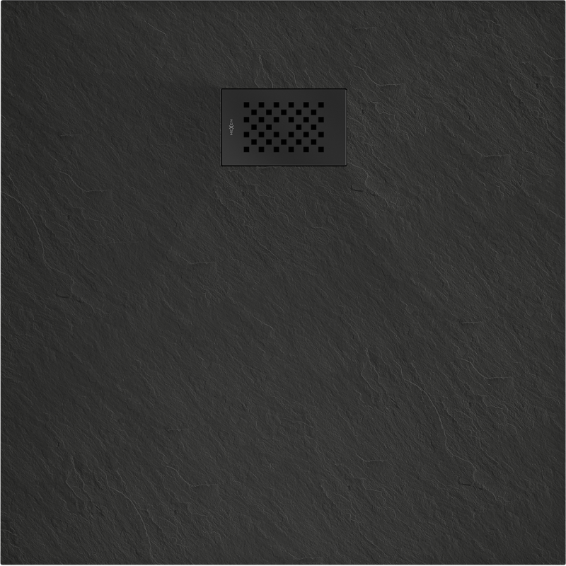 Mexen Hugo square shower tray SMC 70 x 70 cm, black, black cover - 42707070-B