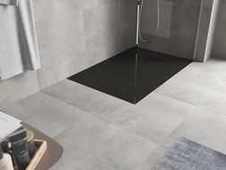 Mexen Hugo rectangular shower tray SMC 90 x 70 cm, black, black cover - 42707090-B