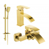 Mexen Libra DQ62 bath set, gold - 745103DQ62-50