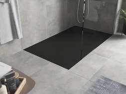 Mexen Hugo rectangular shower tray SMC 140 x 70 cm, black, black cover - 42707014-B